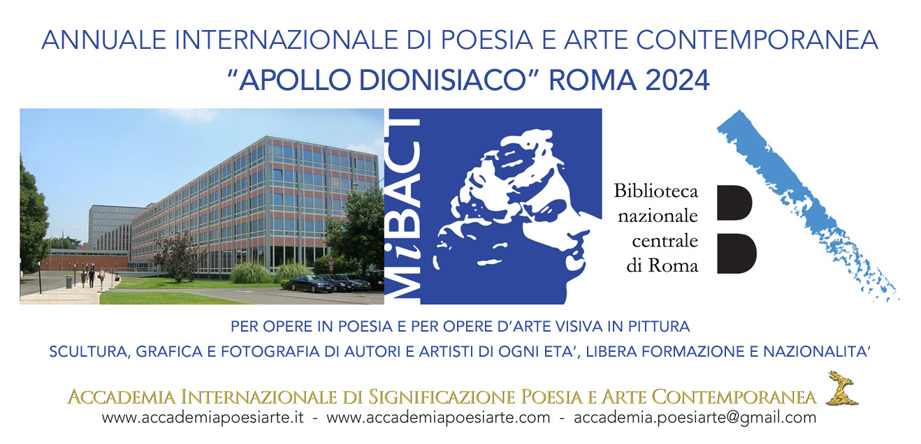 Premio Accademico Internazionale di Poesia e Arte Contemporanea Apollo dionisiaco a Roma XI Edizione 2024