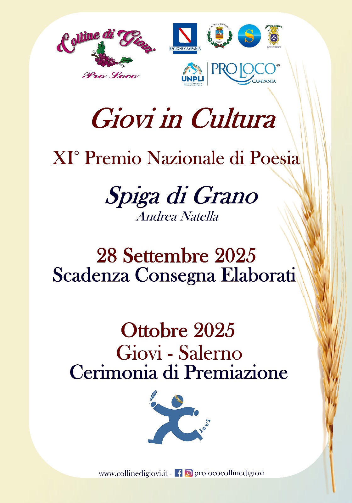 XI° Premio Nazionale di Poesia “Spiga di Grano” Andrea Natella