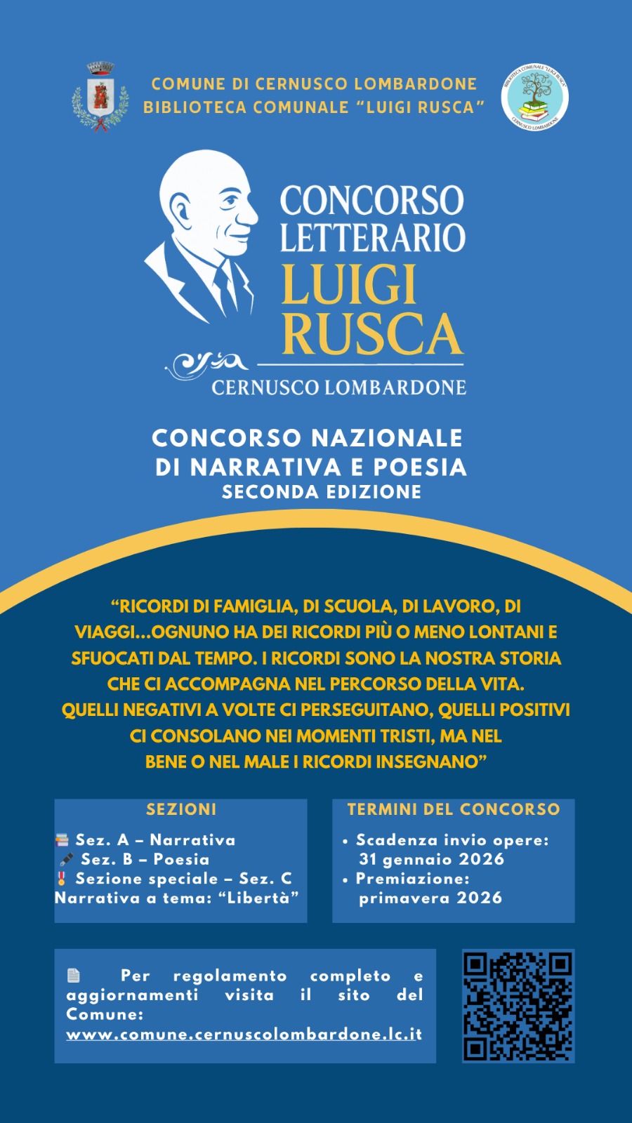 Concorso letterario Nazionale di Narrativa e Poesia "Luigi Rusca" Seconda Edizione