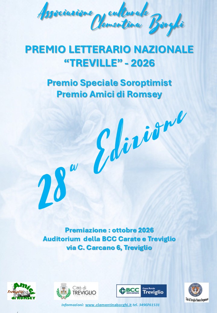 Premio Nazionale di POESIA, NARRATIVA e SAGGISTICA TRE VILLE XXVIII edizione – anno 2026