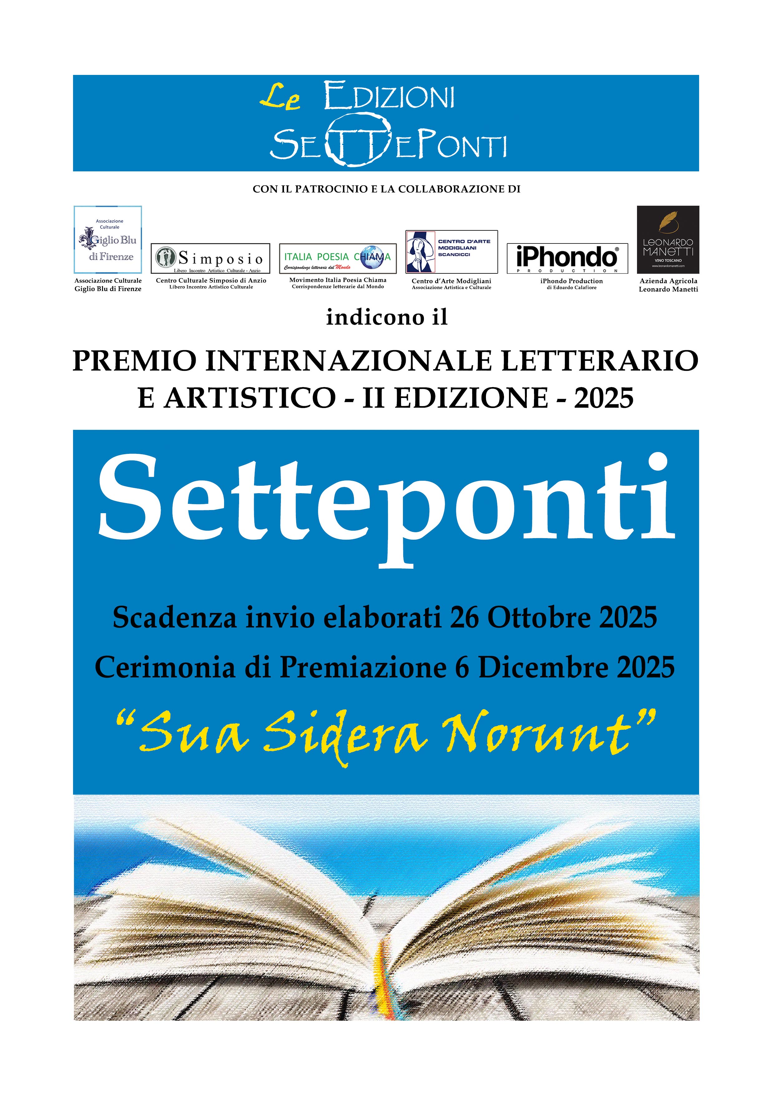 Premio Internazionale Letterario e Artistico Setteponti – II Edizione 2025