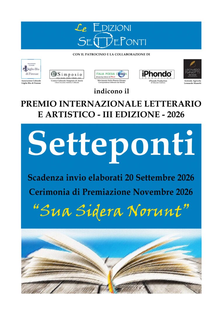 Premio Internazionale Letterario e Artistico Setteponti – III Edizione 2026