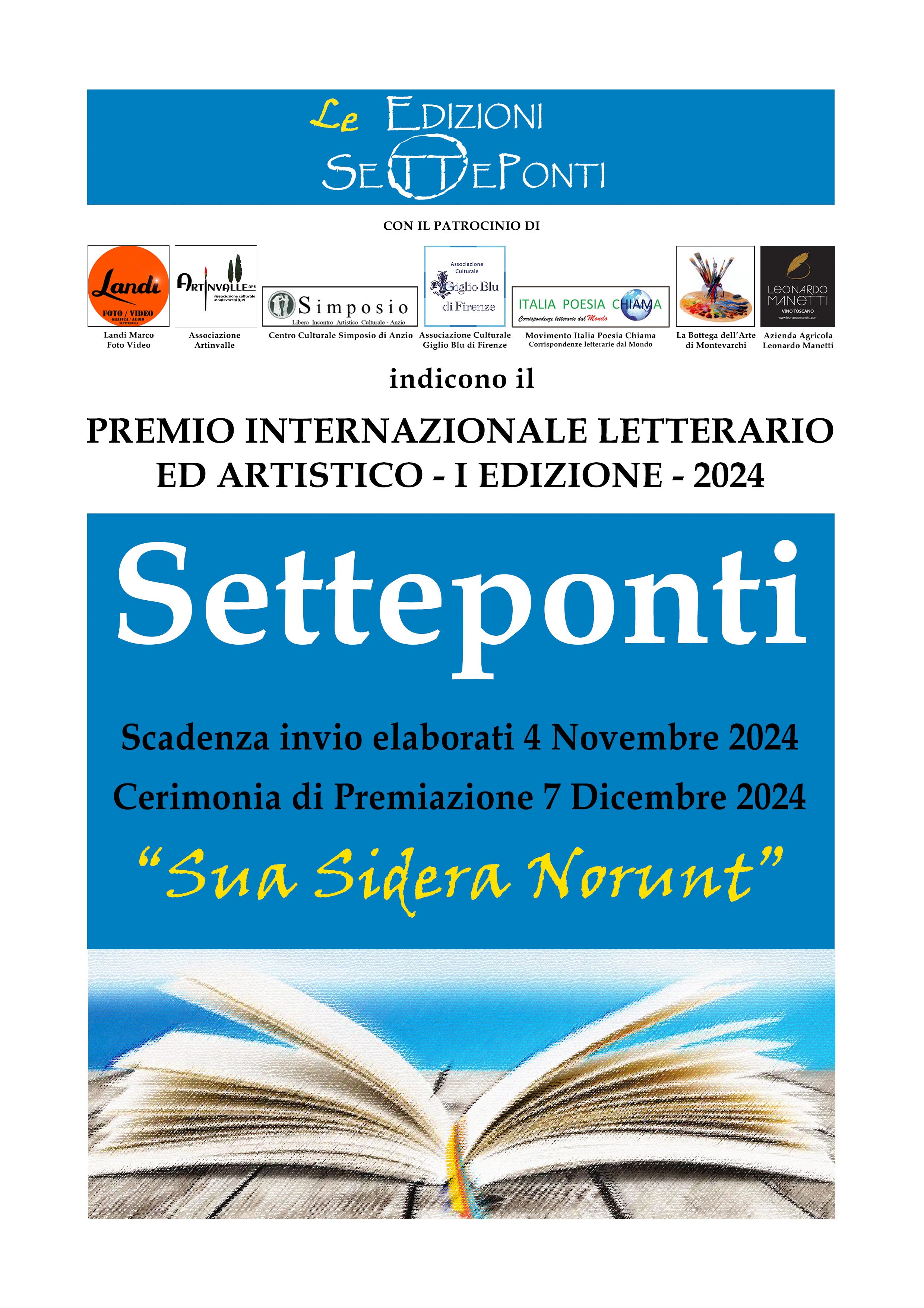 Premio Internazionale Letterario ed Artistico Setteponti – I Edizione 2024