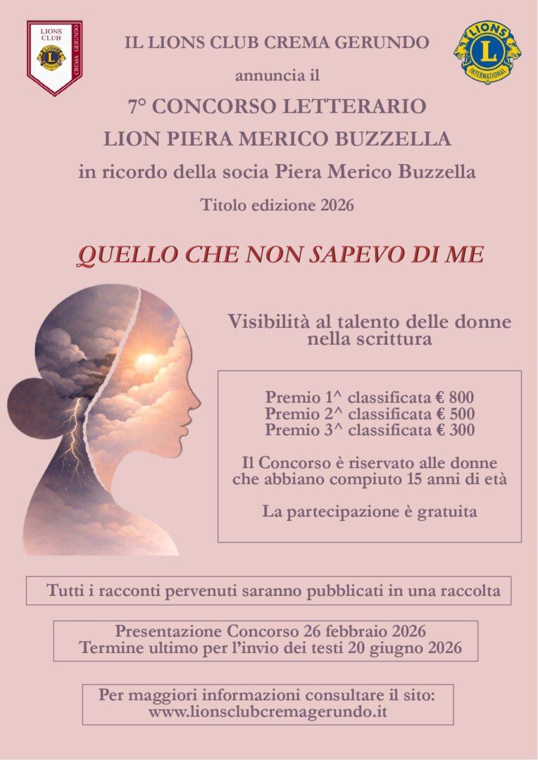 CONCORSO LETTERARIO LION PIERA MERICO BUZZELLA
