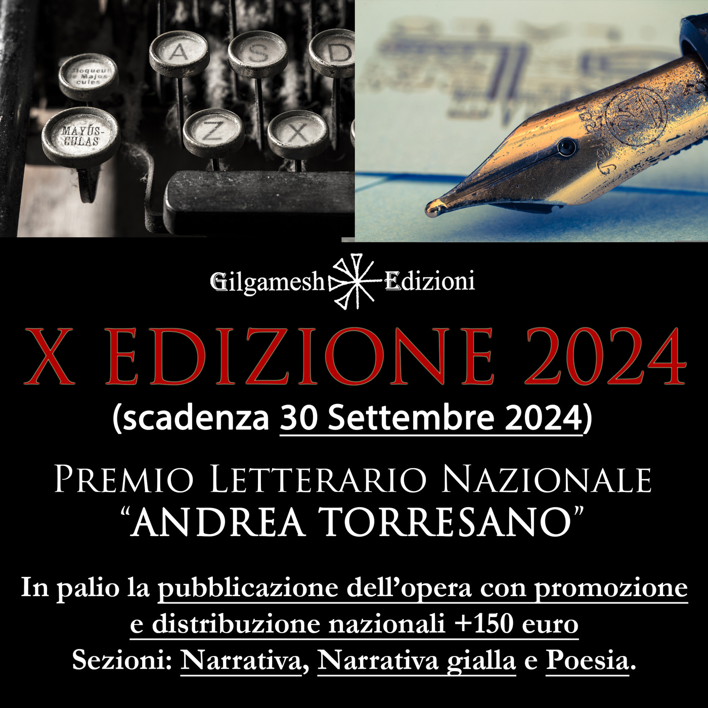 X Edizione del Premio Letterario Nazionale “Andrea Torresano” 2024 di Gilgamesh Edizioni