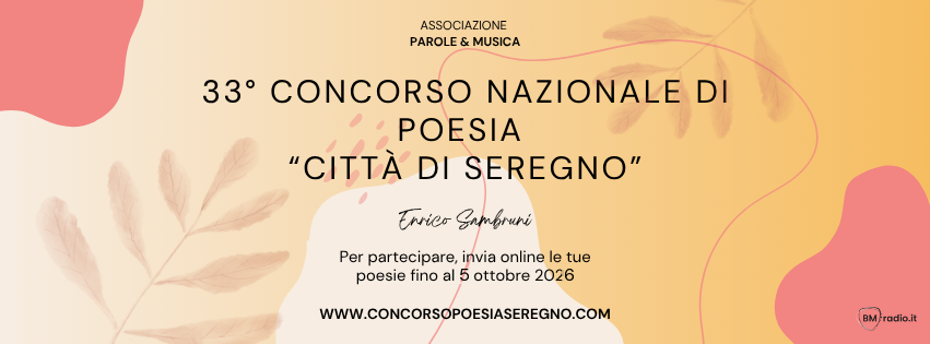 33° Concorso nazionale di poesia “Città di Seregno”