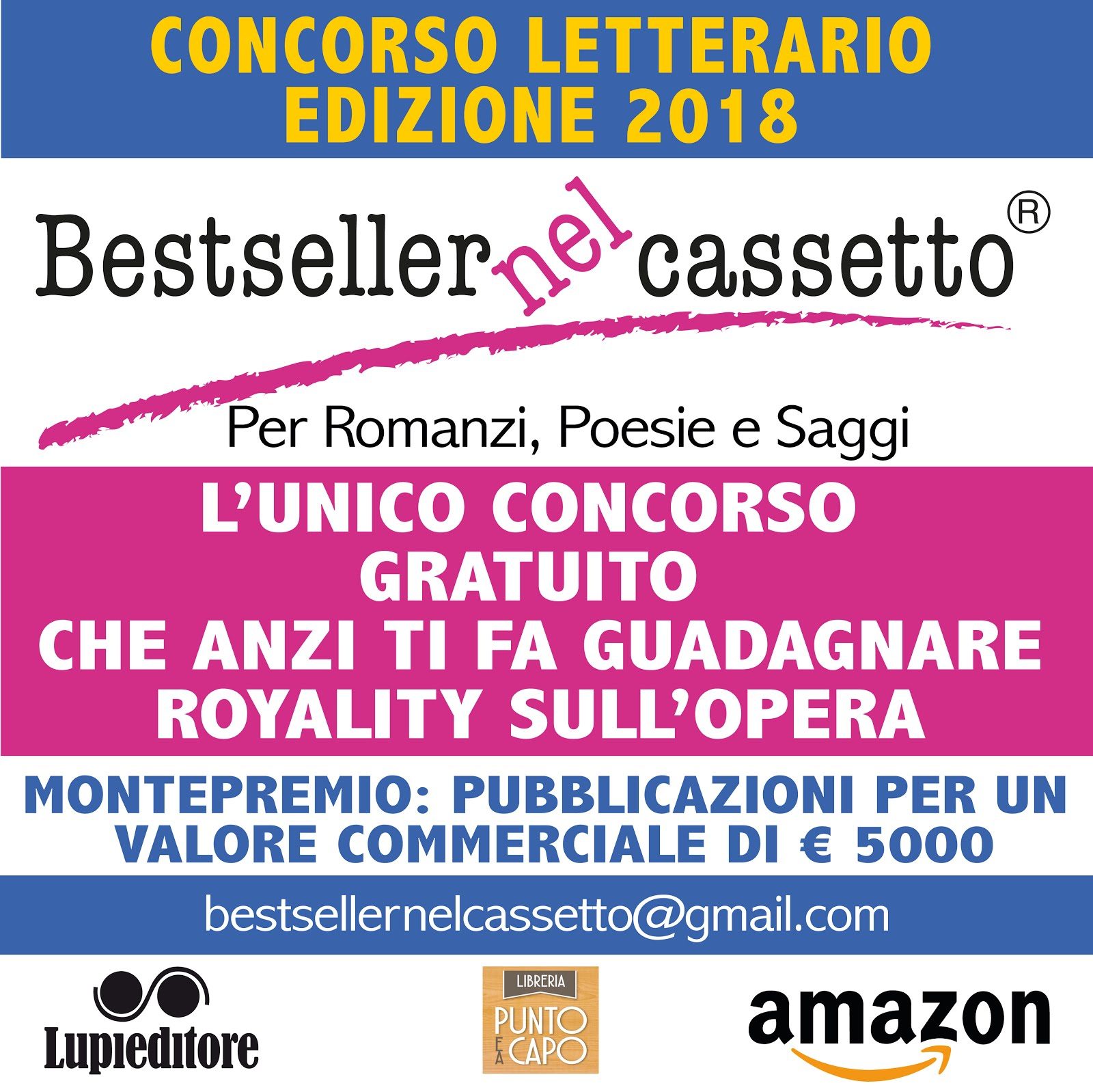 CONCORSO “UN BESTSELLER NEL CASSETTO” 2018