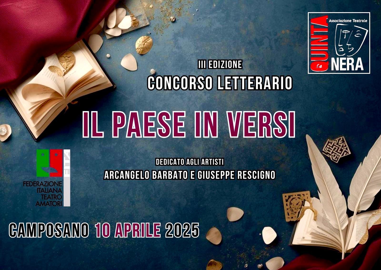 CONCORSO LETTERARIO IL PAESE IN VERSI