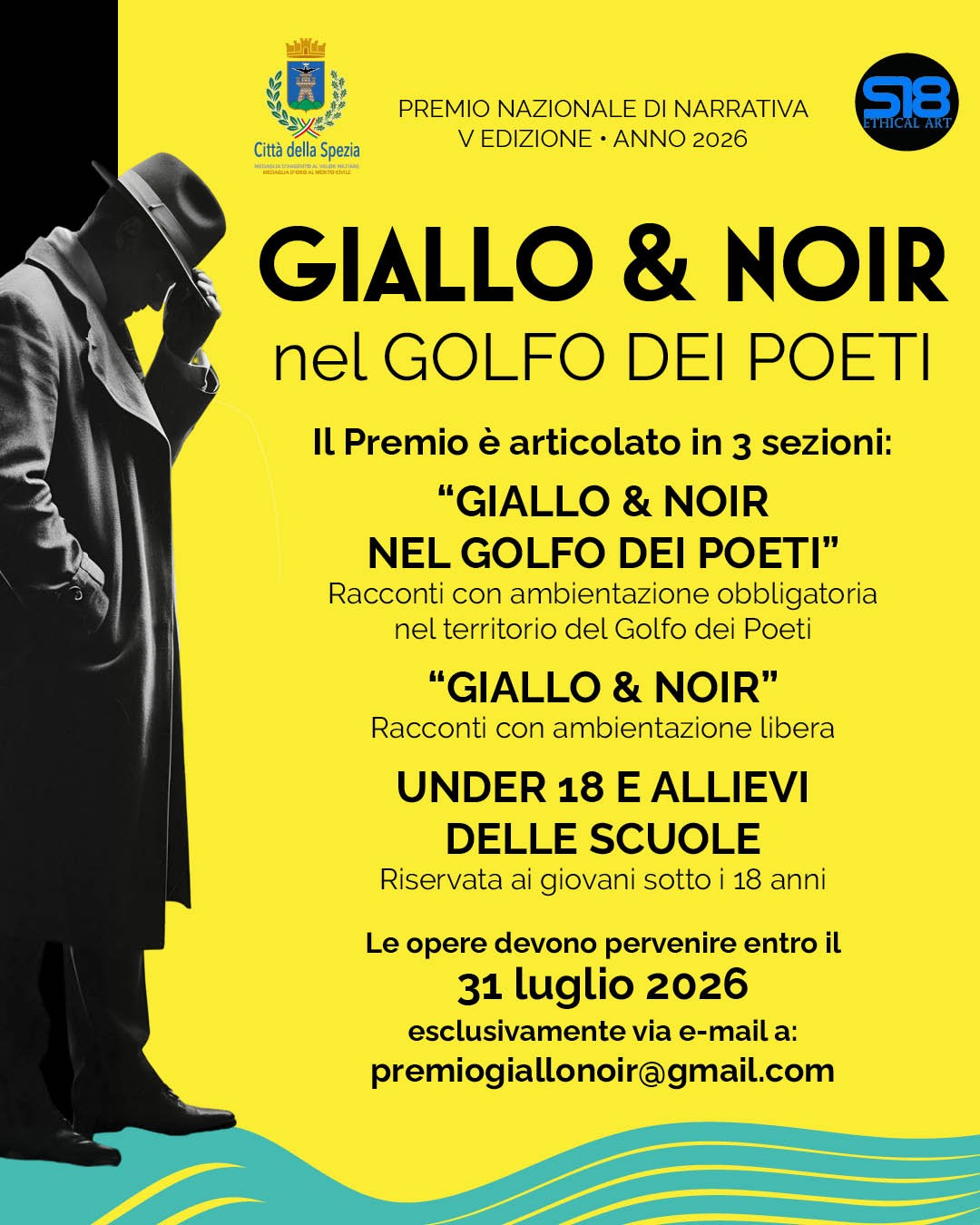 Premio Nazionale di Narrativa GIALLO & NOIR NEL GOLFO DEI POETI – V Edizione – Anno 2026