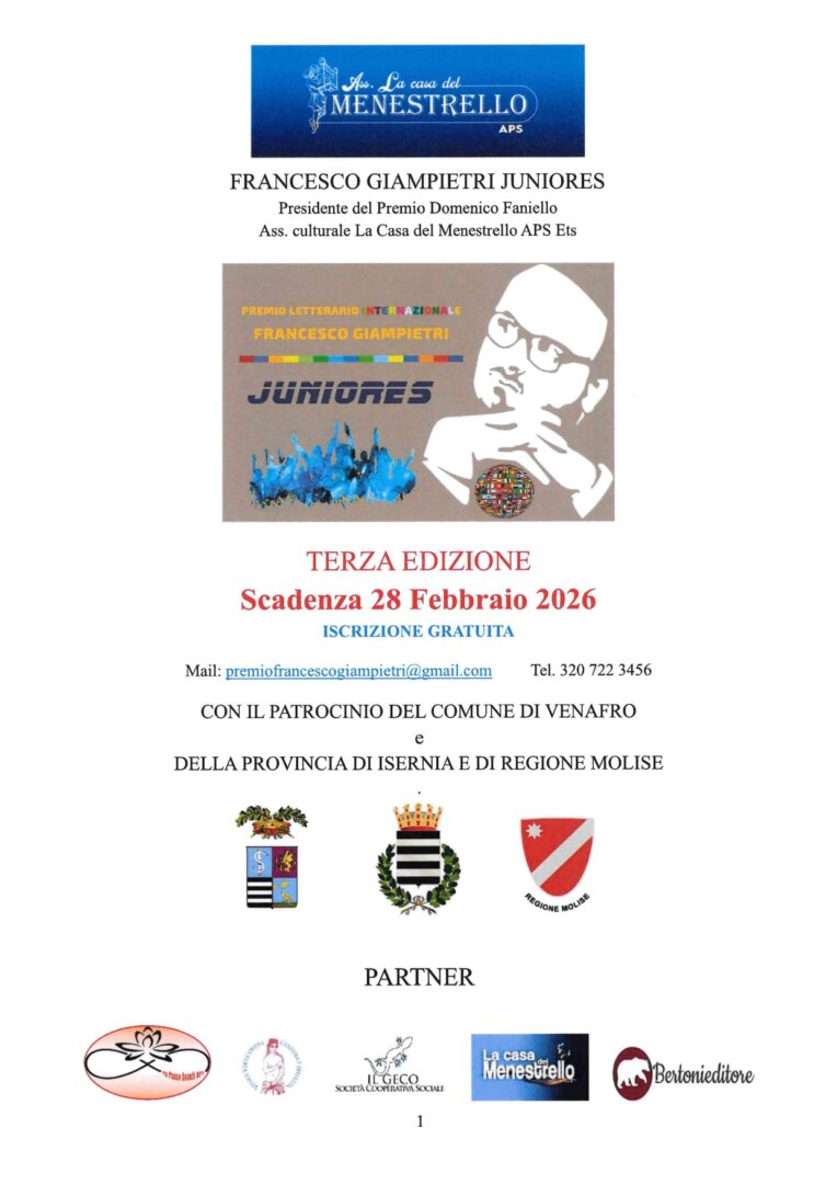Premio Letterario Juniores Francesco Giampietri – III Edizione
