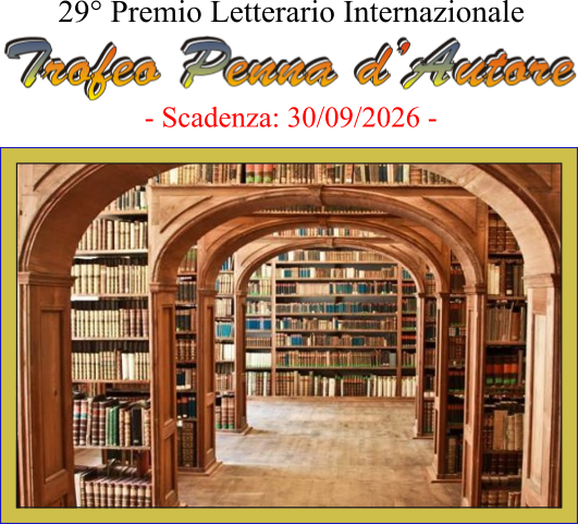 29° Premio Internazionale di Narrativa “Trofeo Penna d’Autore”