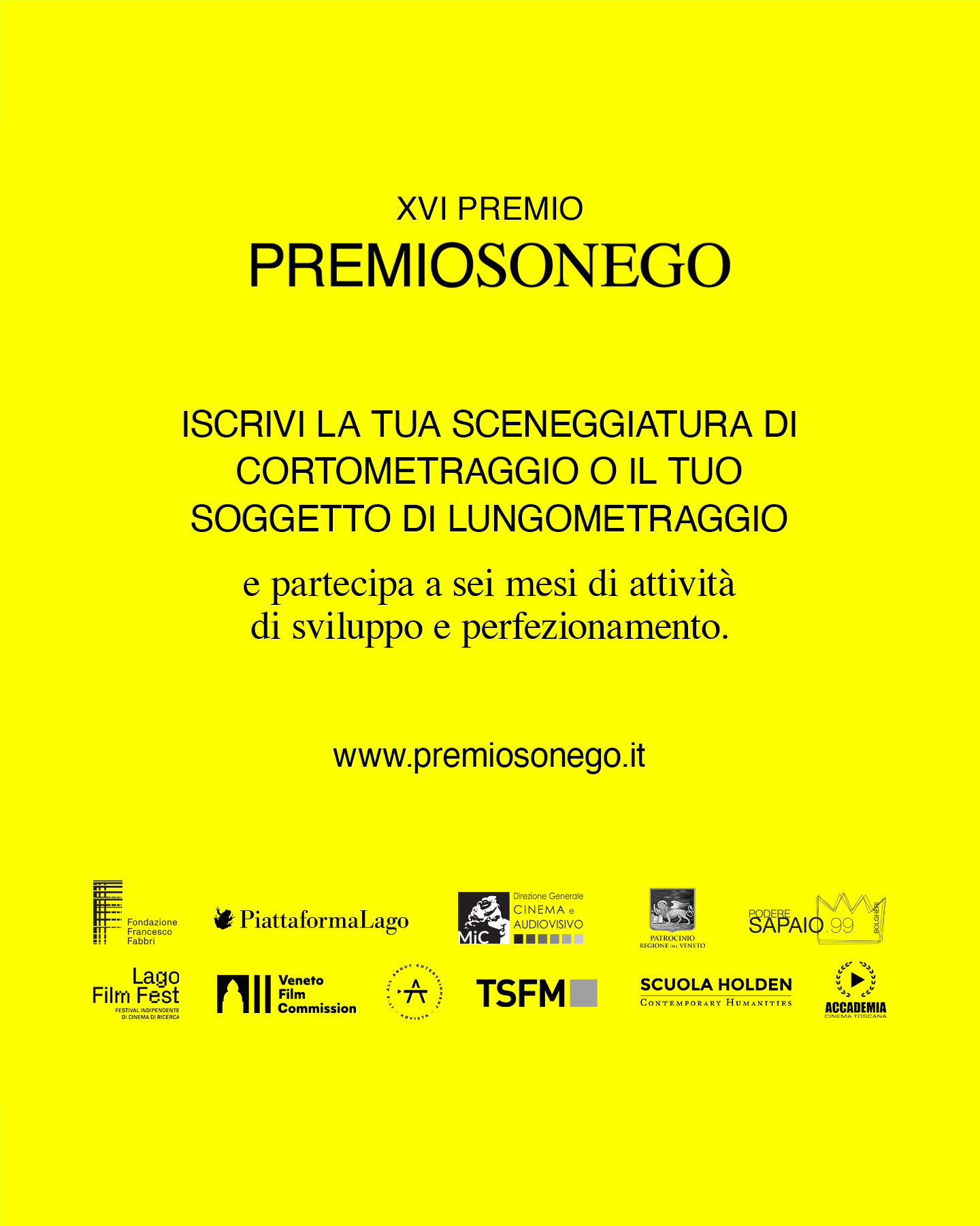 XVI Premio Rodolfo Sonego – Il più importante concorso italiano dedicato alle sceneggiature e ai soggetti di commedia