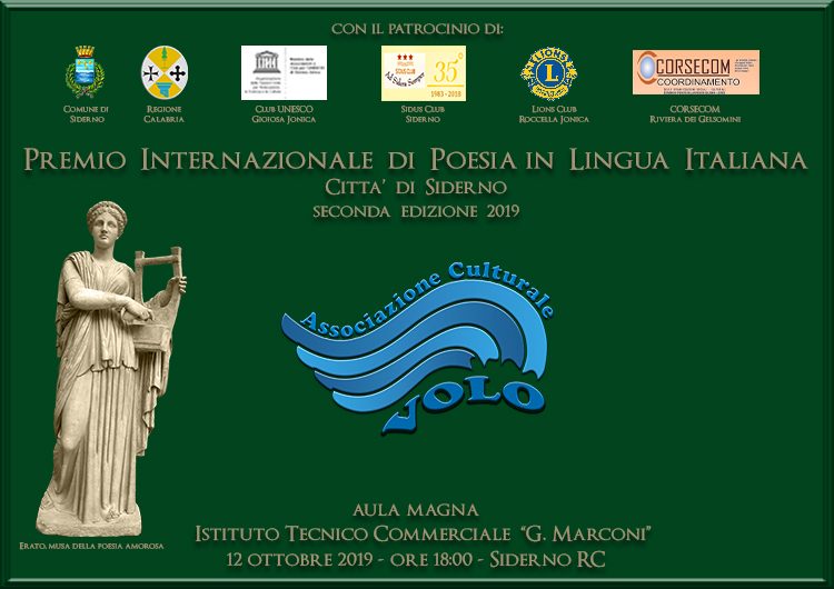 Premio Internazionale di Poesia in Lingua Italiana – Città di Siderno – seconda edizione 2019