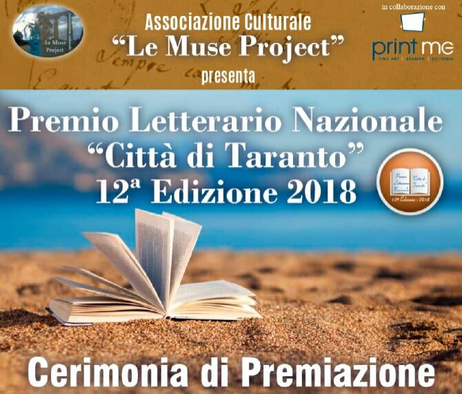 Cerimonia di Premiazione Premio Letterario Nazionale Città di Taranto Edizione 2018