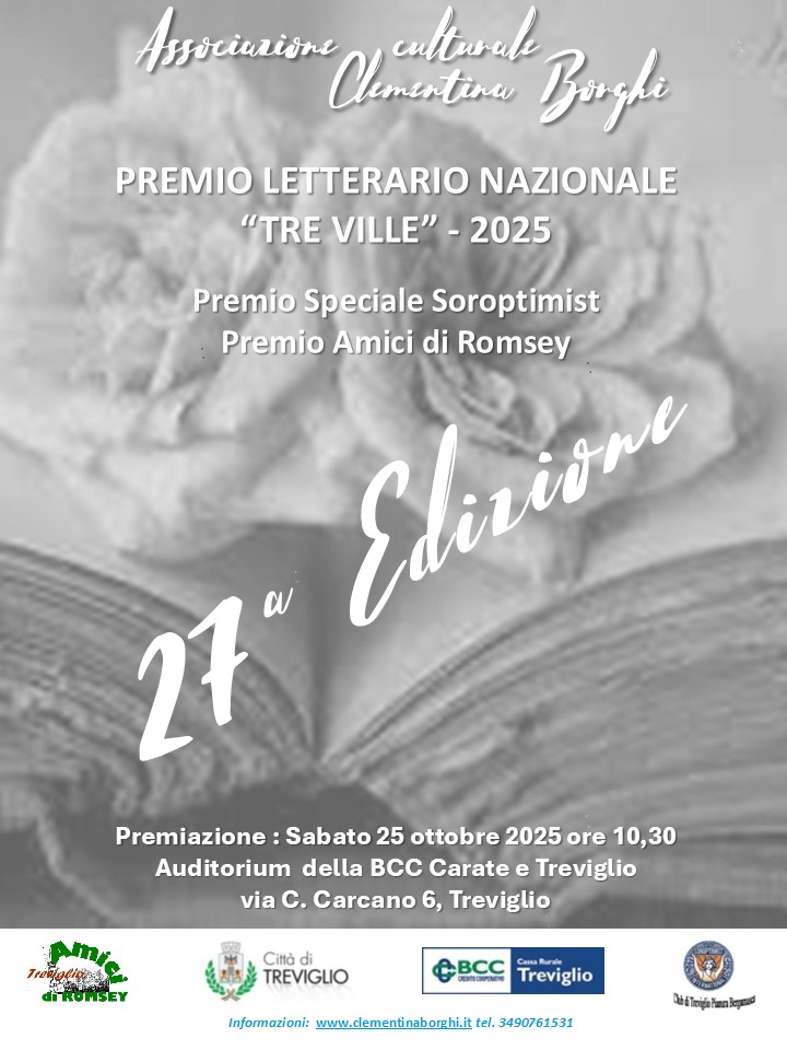 La giuria della XXVII edizione del concorso letterario nazionale TREVILLE comunica l’elenco dei vincitori e dei menzionati
