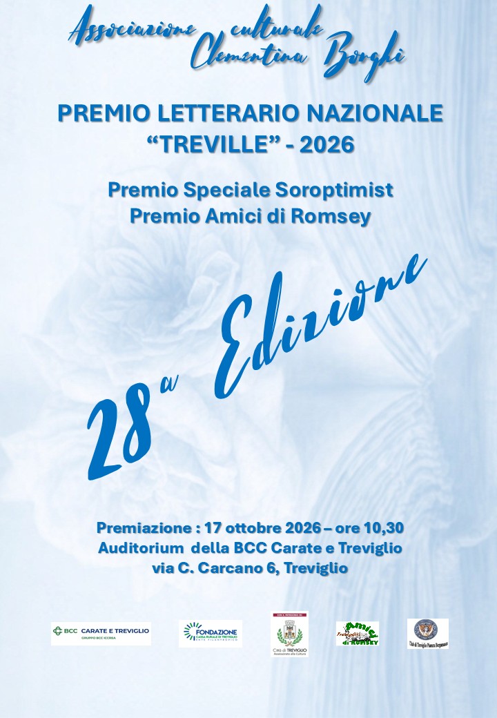 La giuria della XXVIII edizione del concorso letterario nazionale TREVILLE comunica l’elenco dei vincitori e dei menzionati