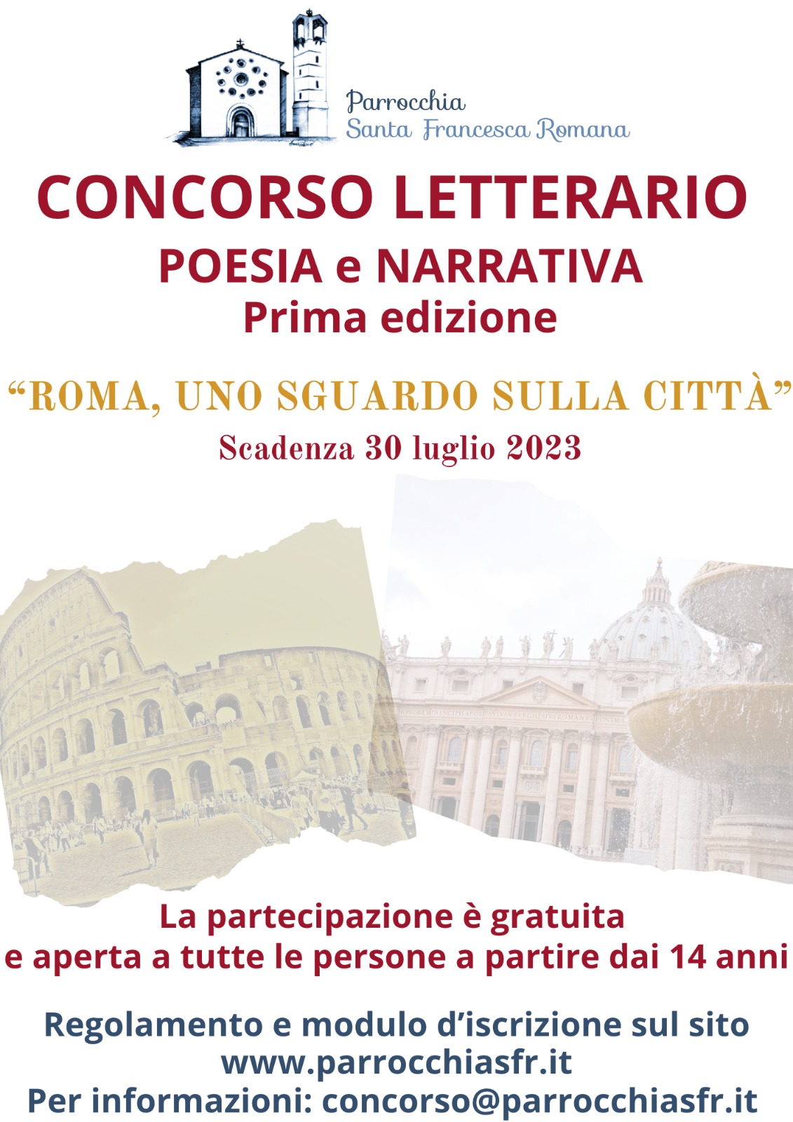 Concorso Letterario Santa Francesca Romana all'Ardeatino 2023