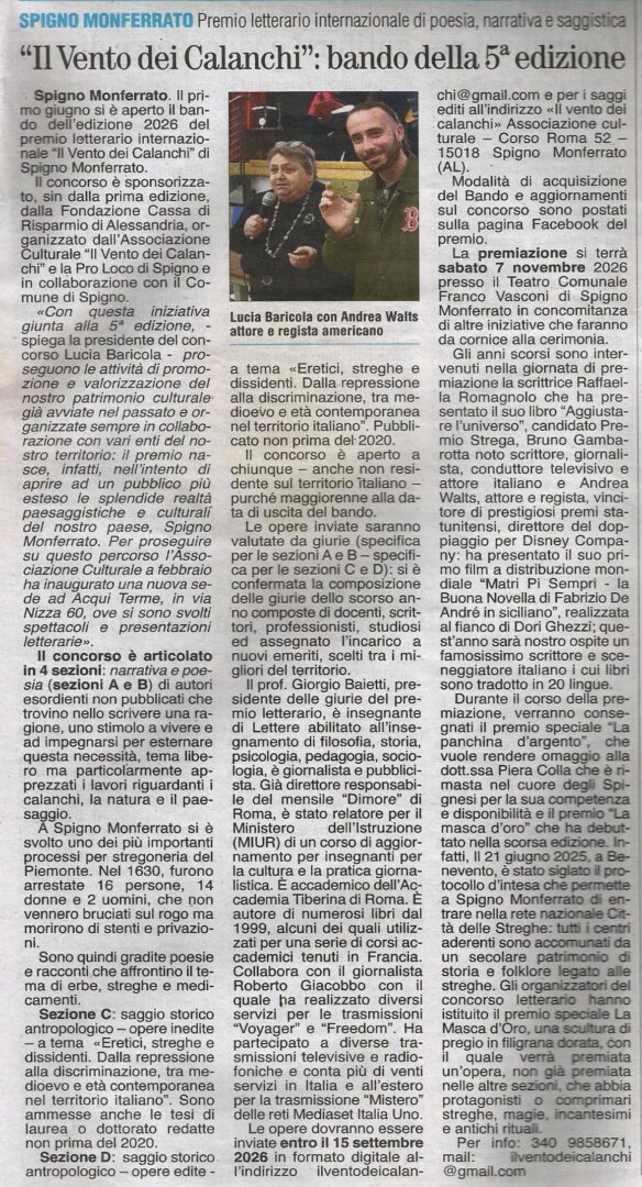 RASSEGNA STAMPA – L’ANCORA del 16 luglio 2026