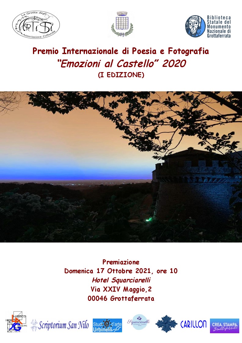 Premio Letterario e Fotografico Internazionale "Emozioni al Castello" I Edizione… tutti i FINALISTI e VINCITORI