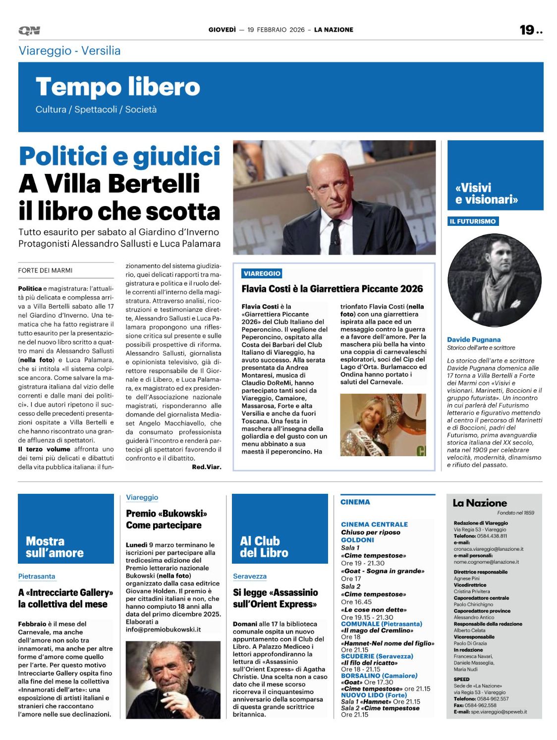 La Nazione 19/02/2026