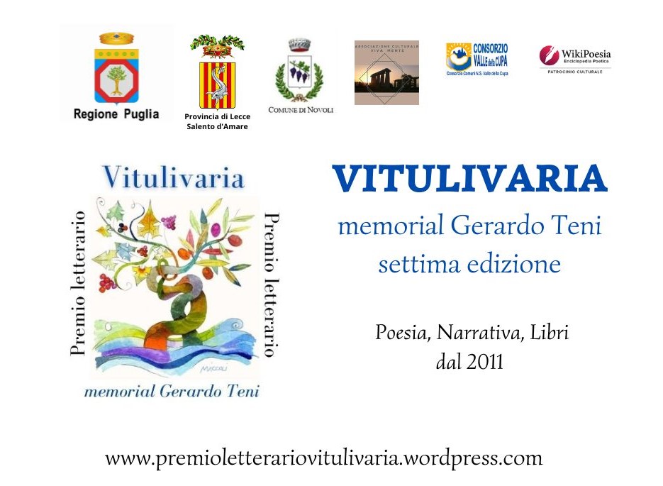 Comunicato esiti concorsuali della Settima edizione del Premio Vitulivaria-memorial Gerardo Teni