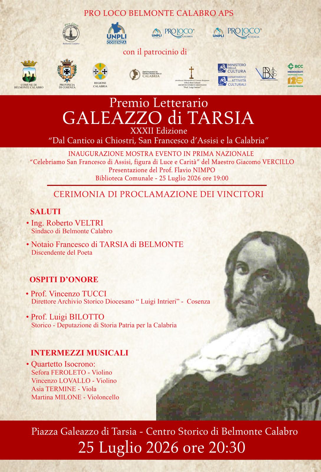 XXXII Edizione Premio Letterario “Galeazzo di Tarsia”